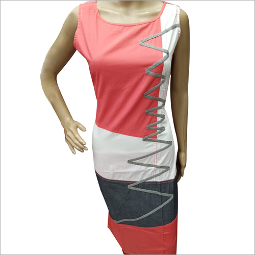 Ladies Casual Kurti - Cotton, Sleeveless, Multicolor | Modern Design for Effortless Everyday Style