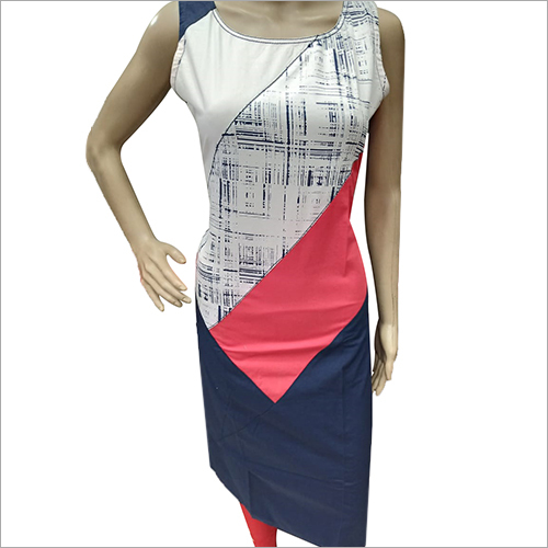 Ladies Sleeveless Printed Kurti