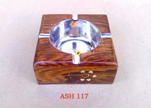 Square Wooden Ash Tray