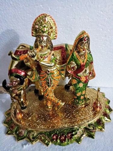 Gold Cow Radha Krishna