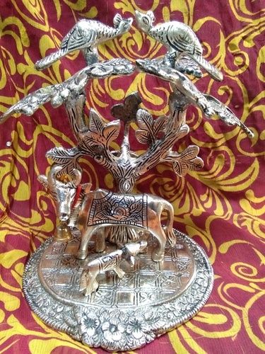 Gold Plated Aluminum Krishna Statue