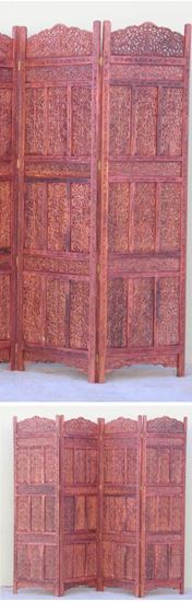 Carved Wooden Screen Kashmiri