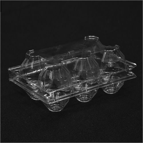 6 Eggs Transparent Clamshell Egg Tray