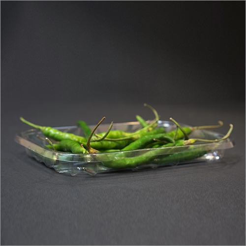 Transparent Green Chilli Plastic Packaging Tray