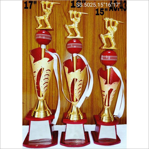 Various Colors Cricket Trophy