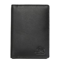 Black Leather Passport Holder Design: Plain