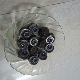 Dark Brown Crushed Almond Chocolate Bite