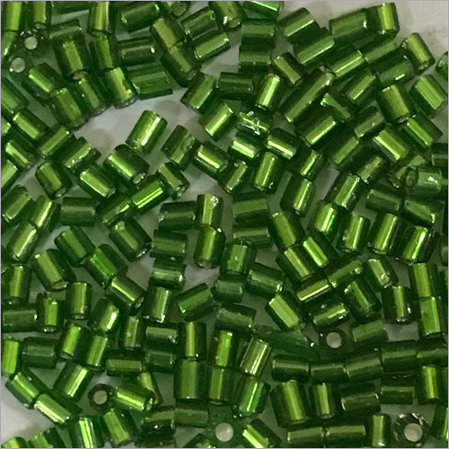 Available In Multicolor Green Silver Line Cut Beads