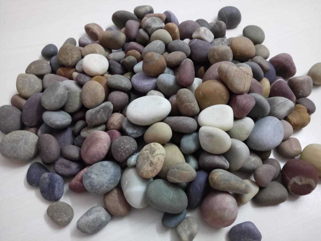 Mix natural stone pebbles round unpolished cobbles stone LANDSCAPING PATHWAY