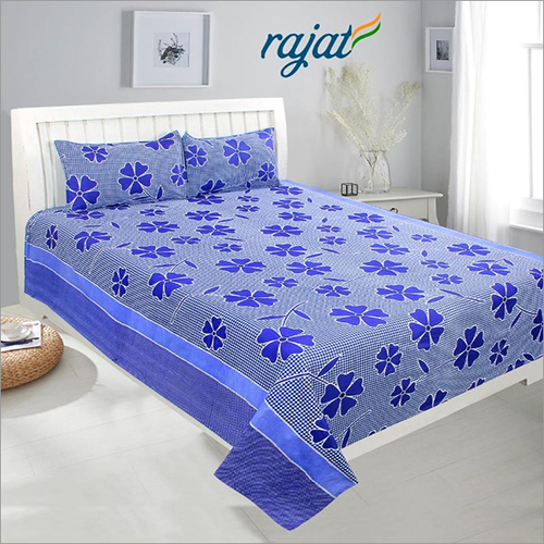Double Size Floral Print 3D Bed Sheet