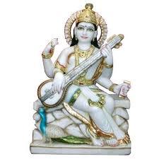 Goddes Saraswati Marble Statue