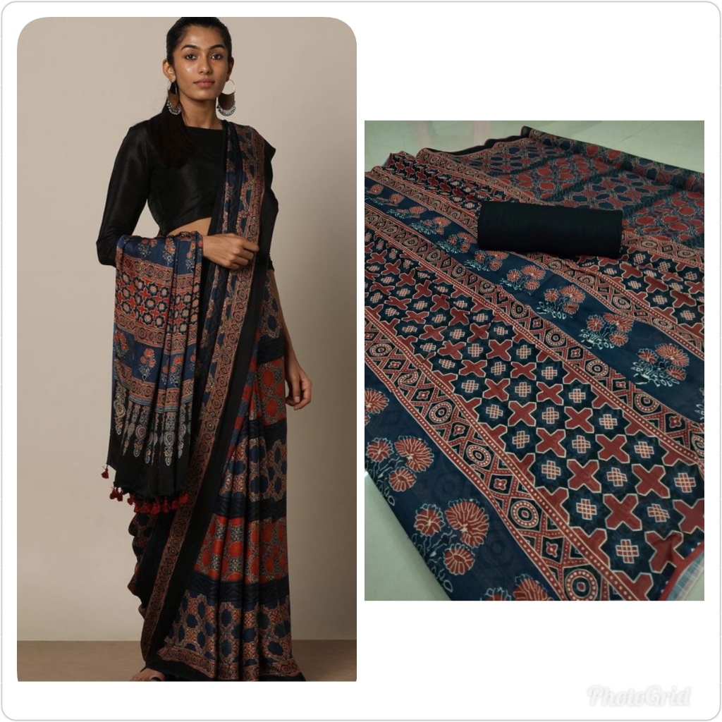 Designer Silk Cotton printed Saree