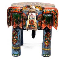 Home Furnish Wooden Elephant Decorative Stool