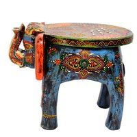 Home Furnish Wooden Elephant Decorative Stool