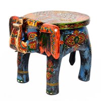 Home Furnish Wooden Elephant Decorative Stool