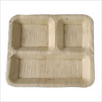 Areca Leaf Plate / Square / 10 inch / 3 Compartment
