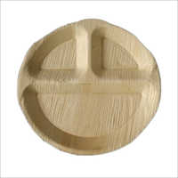 Areca Leaf Plate / Round / 10 inch / 3 Compartment