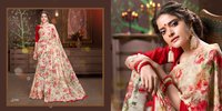 Designer Printed saree With Light Colour