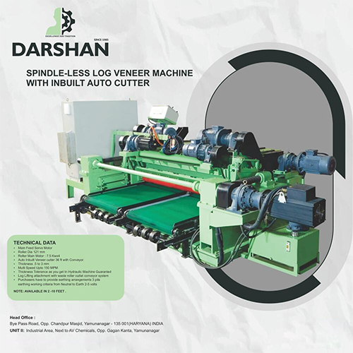 Spindle Less Log Veneer Machine