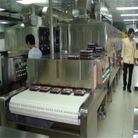Tunnel Conveyor Microwave Lunch Box Heating Machine, Fast Food Heating Machine