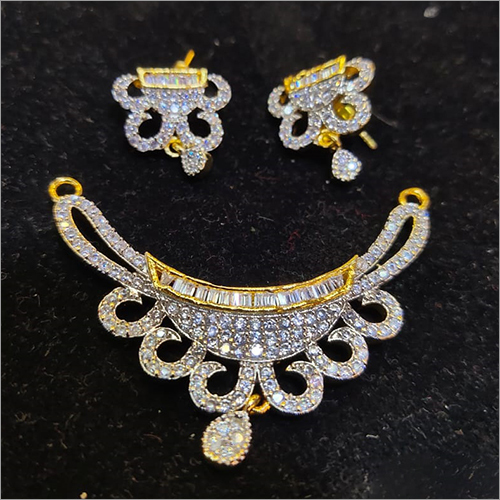 Ladies Mangalsutra Pendant Set - Premium Quality Stone, Elegant Lightweight Design | Ideal for Weddings, Anniversaries, Parties, Sparkling Finish