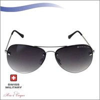 SWISS MILITARY Stainless Steel Frame with Smoke Gradient Lens SUNGLASS