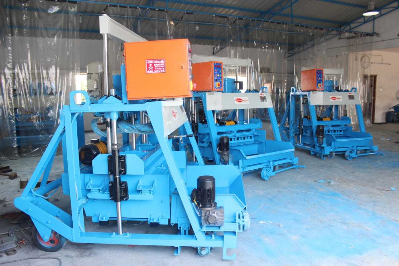 Double Punch Solid Block Making Machine