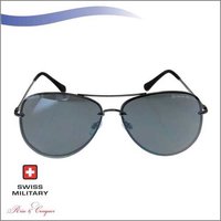 SWISS MILITARY Gun Metal Frame with Smoke Lens with mirror catating lens SUNGLASS