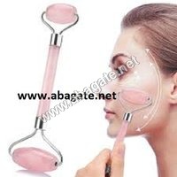 Rose Quartz Roller Massager - Natural Quartz Material, 6-8 Inch Size | Aaa Grade, Weight 200-400 Grams, Pink Stone Color