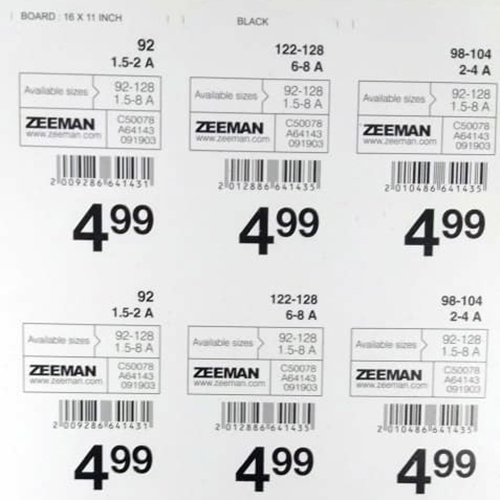 Paper Price Tags