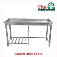 Solid Dish Table - Color: Silver