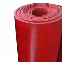 Shot Blasting Rubber Sheet - Color: Red