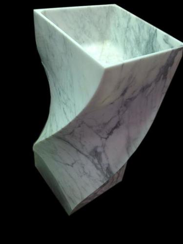 White Marble Pedestal Wash Basin White Marble Pedestal Wash Basin