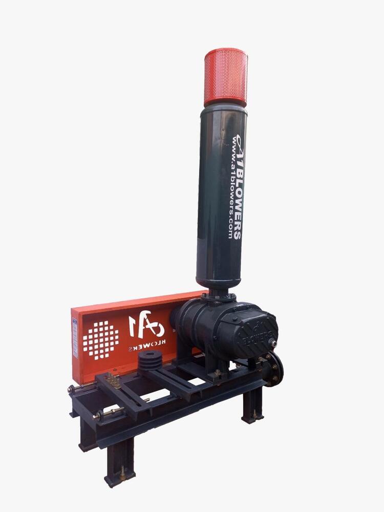 Aquaculture Blower - Electric Power Source, 60 Noise Level | 100% Oil Free Air Delivery, Medium Pressure, 2-Year Warranty, Superior Alloy Steel Components