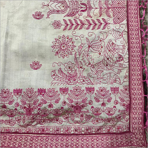 Embroidered Ladies Silk Saree