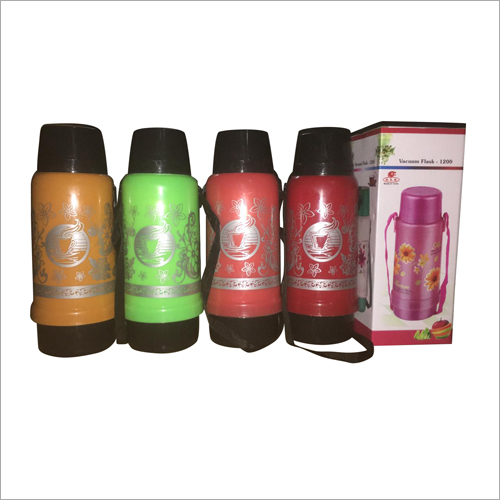 Insulated Vacuum Flask - Food Grade Stainless Steel 500 ml to 1000 ml Size Multi Colors - Durable Design Sturdy Handle Ideal for Hot and Cold Beverages