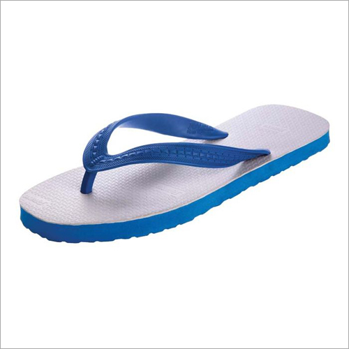 Mens Fly Slipper - Rubber Size 5-10 | White and Blue Soft Comfortable Non-Slip Design for Rainy Spring and Summer Wear