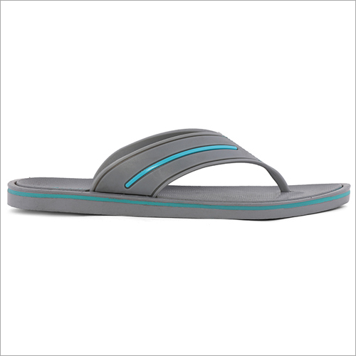 Mens Rubber Slipper - PU Material, Size 5-10, Gray and Sky Blue | Lightweight, Waterproof, Tear Resistant, Ideal for Summer & Rainy Seasons