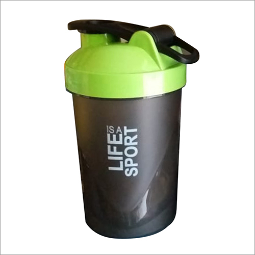 Gym Shaker Bottle - Plastic, Various Sizes Available | Leak Proof, Spill Proof, Durable, Lightweight, Opaque Black and Green Options