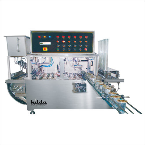 Automatic Linear 6 Head Cup Rinsing Filling And Sealing Machine
