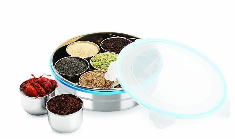 Steel Lock Stainless Steel Spice Container