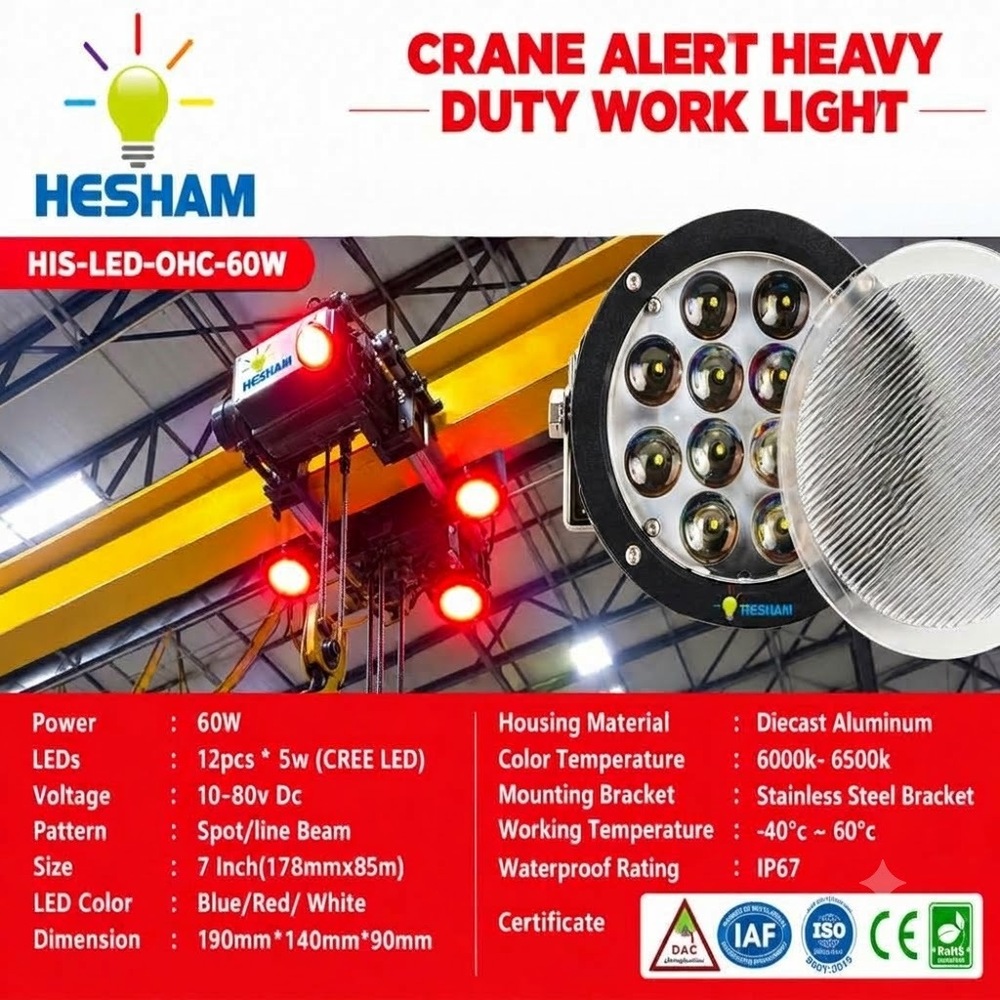 Overhead Crane Warning Light (HIS-LED-OHC-60W)