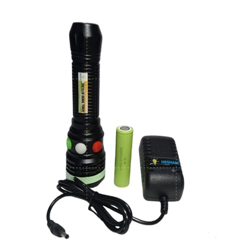 Rechargeable Magnet Base Tri Colour Torch 003
