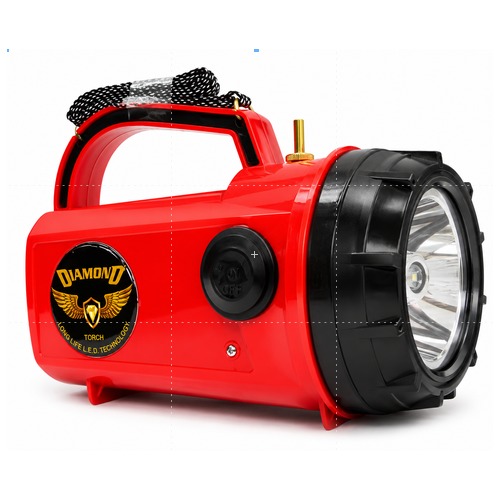 Diamond 10 Watt Led Waterproof Rechargeable Torch - Charging Time: 8 Hours
