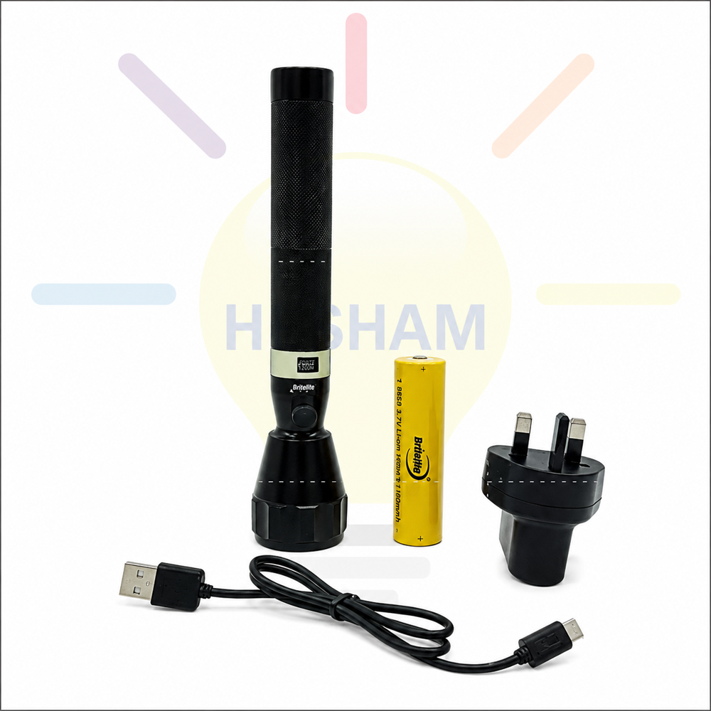 Britelite Forte Usb Rechargeable Flashlight - Body Material: Aluminum