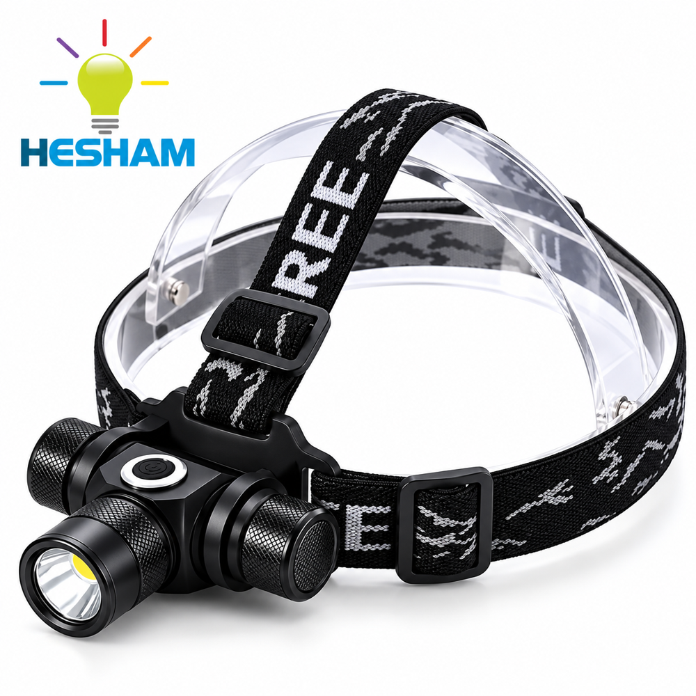 Universal Head Light - Abs Plastic, 6063-t Aluminum Body, White Led Output 460 Lm | Unisex, Waterproof, 1 Year Warranty, Rechargeable Lithium-ion Battery