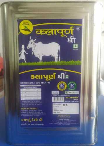 15 Ltr Cow Ghee Fat Content (%): 6% Grams (G)