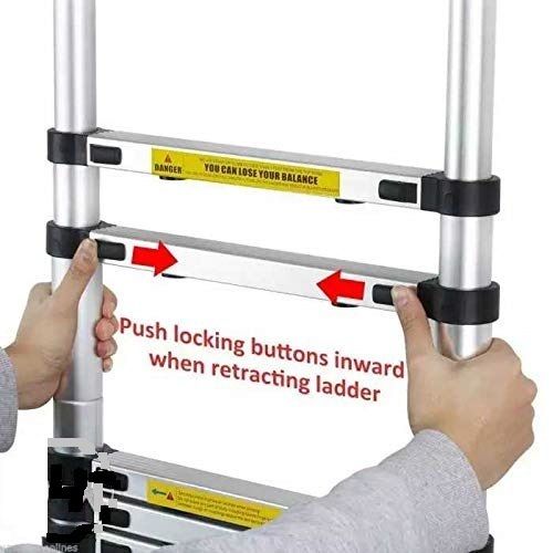 Double Telescopic Ladder Unlocking Mechanism