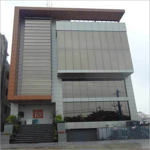 ACP Cladding WIth Glass Glazing ACP Cladding WIth Glass Glazing