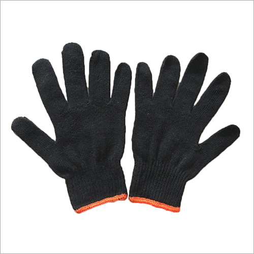 10 Gauge Blue Cotton Knitted Gloves